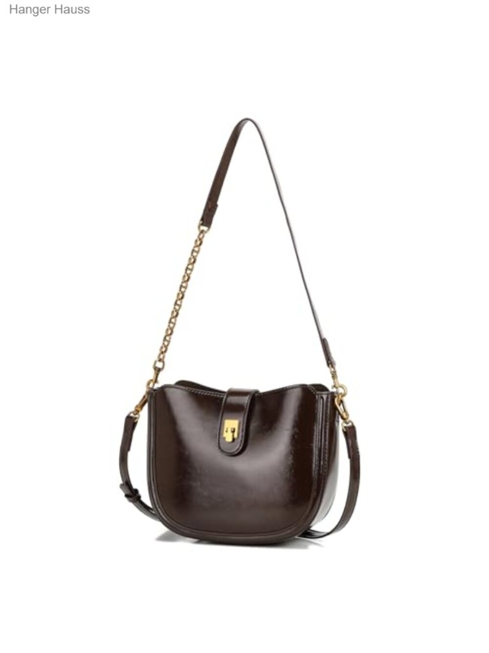 PU Leather Hobo Crossbody Bag with Adjustable Strap, Casual Underarm Purse